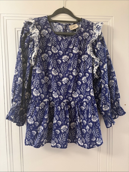 Universal Thread Tops - Universal Thread Floral Ruffle Long-Sleeve Top